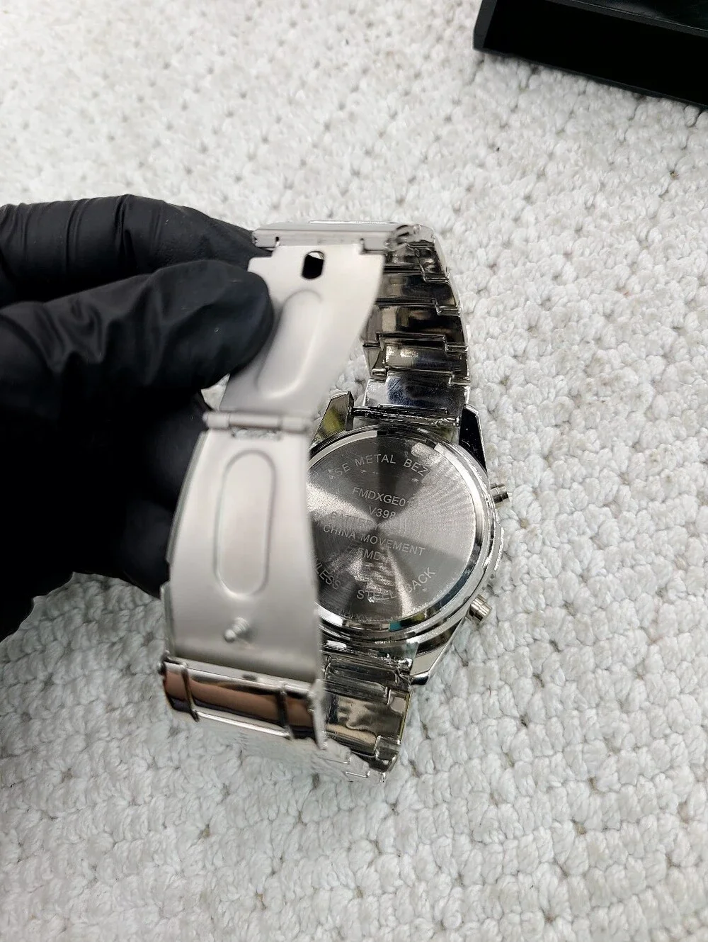 Silver Digital Chronograph Wrist Watch - Silver